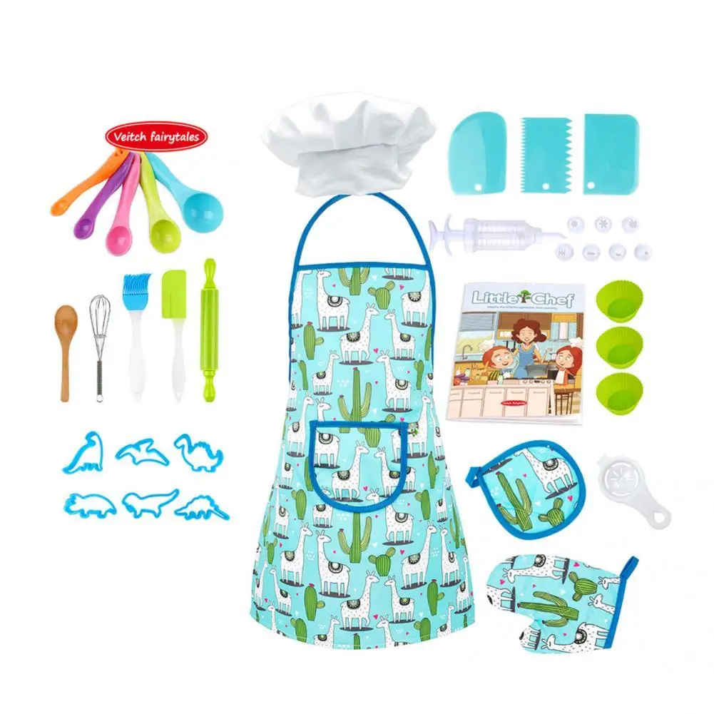 Practical Ability Fabric Dress Up Role Play Baking Toy Set for Kids