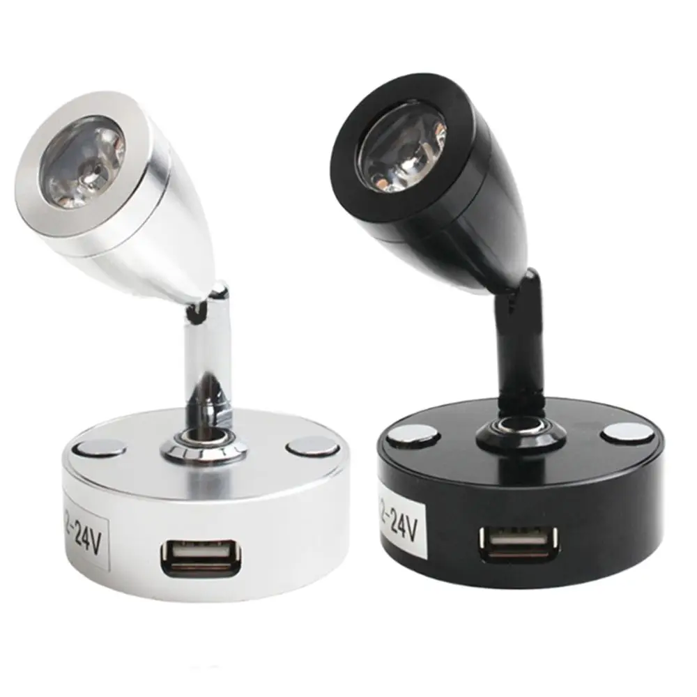 

Светодиодный прожсветильник Тор для лодки, кемпера, фургона, прицепа, светильник для чтения с USB, светодиодный внутренний прожектор с сенсор...