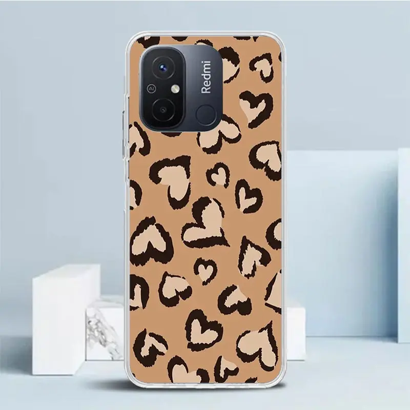 Чехол для телефона с леопардовым принтом Xiaomi Redmi 12C 12 10C 10 10A 9C 9A 9T 9 8 8A 7 7A 6 Pro 6A K20 K30 K40