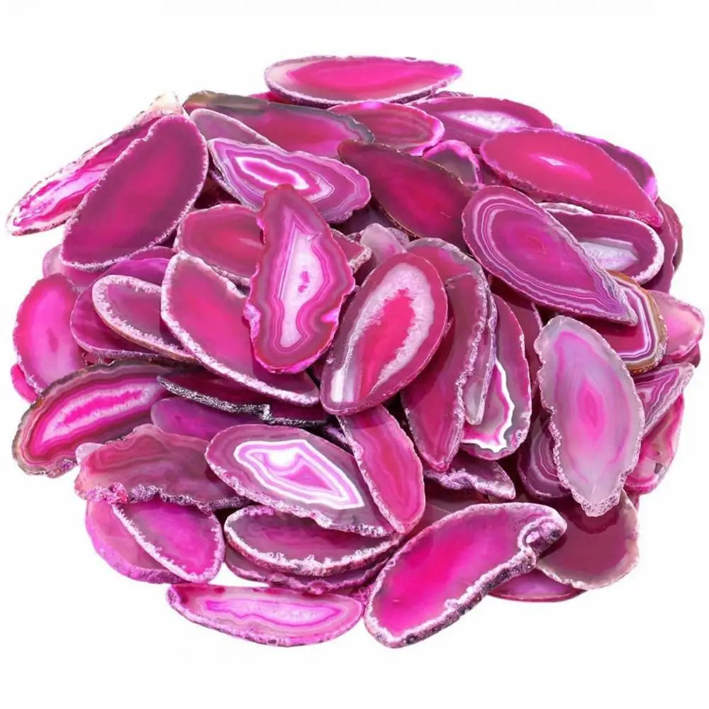 

Irregular Slice Stone Brazil Healing DIY Quartz Pendant Home Decoration Jewelry Accessories