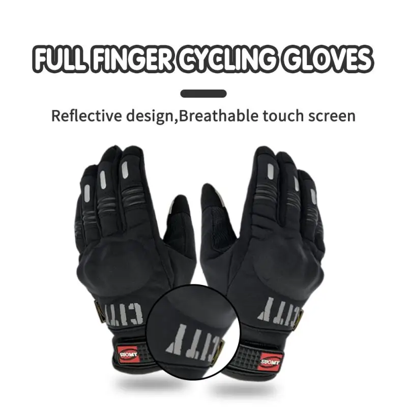 

Suomy City Gloves Touch Screen Waterproof Motorcycle Gloves Racing Motocross/Motorbike Gloves Riders Black Motoqueiro Guantes #