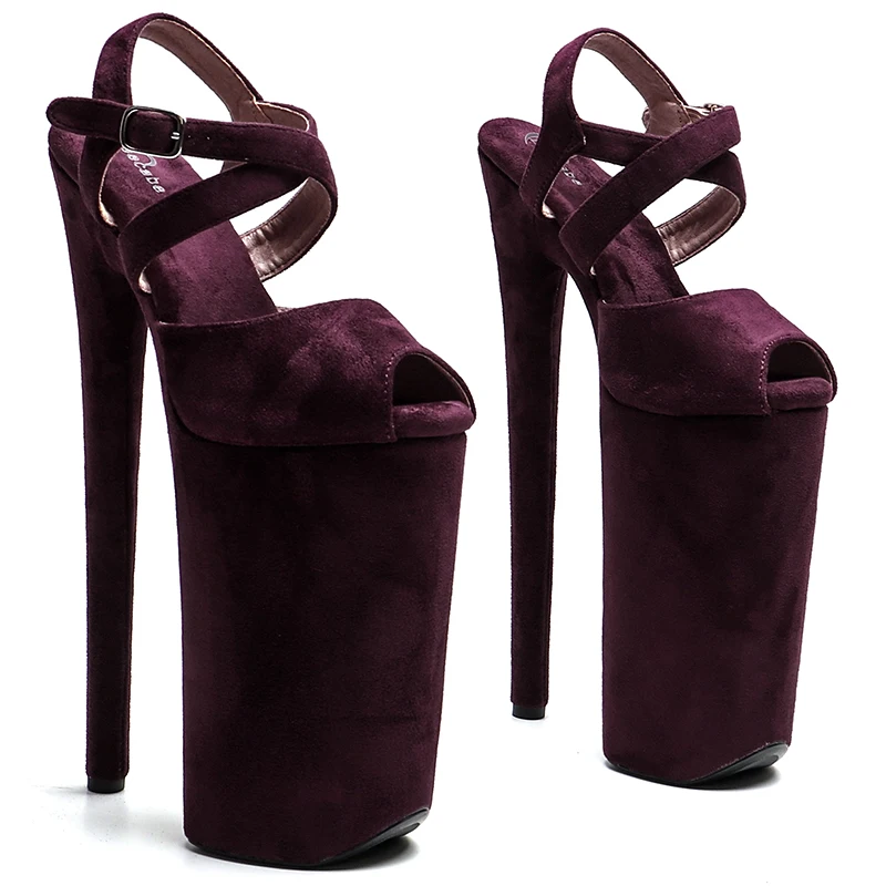 Leecabe/10 дюймов замшевые пикантные экзотические босоножки на платформе и высоком