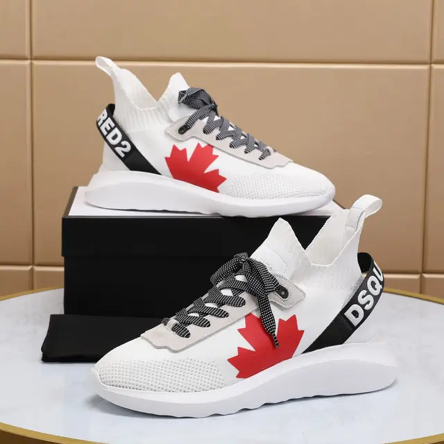 Italy Brand Dsquared2 Men Women Lightweight Running Shoes Ultra-light Breathable Sneakers Maple leaf Walking Shoes Boys Sneakers 2