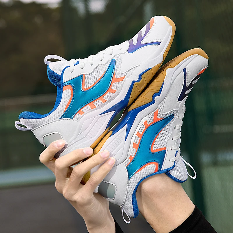 Professional Unisex Badminton Shoes Men's Training Wear-resistant Tennis Shoes Hard Ground Men's Non-slip Badminton Sneakers