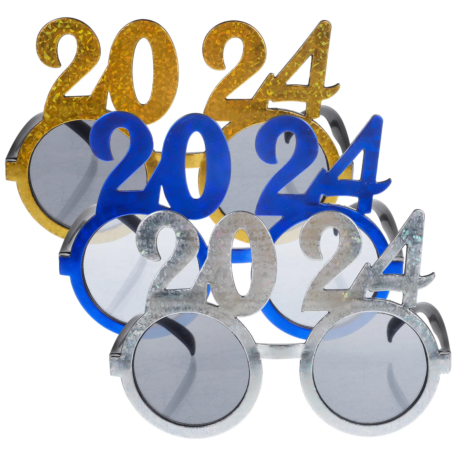 

3pcs Number Eyeglasses New Year Party Supply 2024 Party Funny Glasses Novelty Glasses
