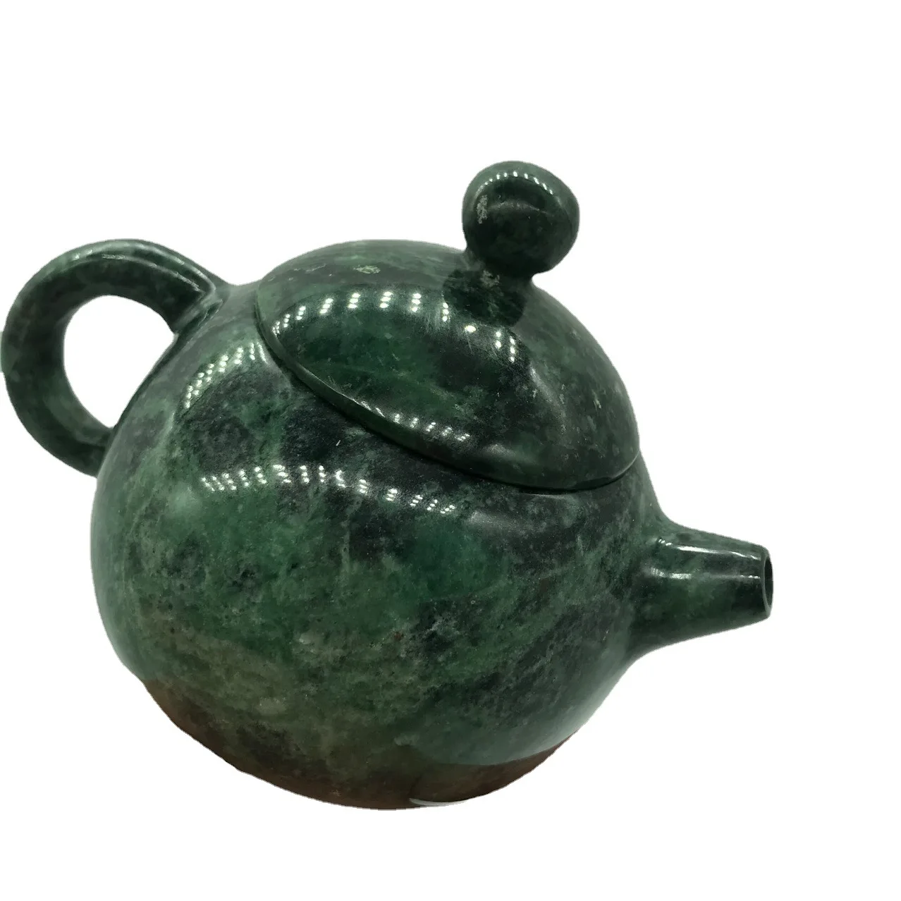 

Натуральный зеленый нефритовый чайник Gongfu, чайная посуда, китайская медицина, Королевский камень, магнитные нефритовые чайные горшки, чайные наборы кунг-фу