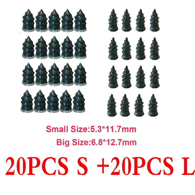 

Набор резиновых гвоздей для ремонта автомобильных шин, комплект гвоздей 40 шт./компл. S + L для мотоцикла, грузовика, автобуса