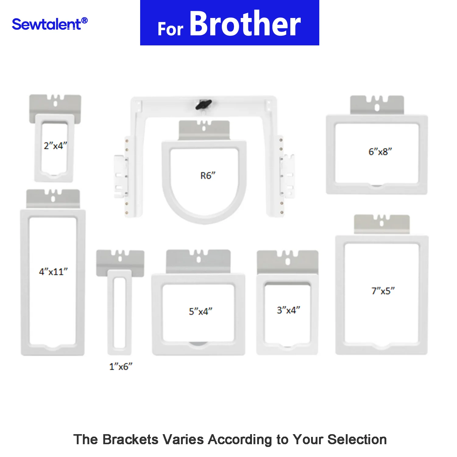 Brother PR1X PR620 PR650 PR655 PR670E PR680W PR1000E PR1050X 1055X с мощным обручем 8 в 1 комплект магнитной