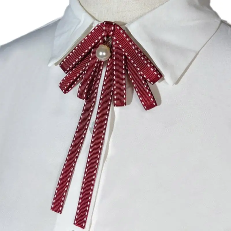 C9GE RETRO SILK RIBBON BOWS BROHCHED BROHCH PINC