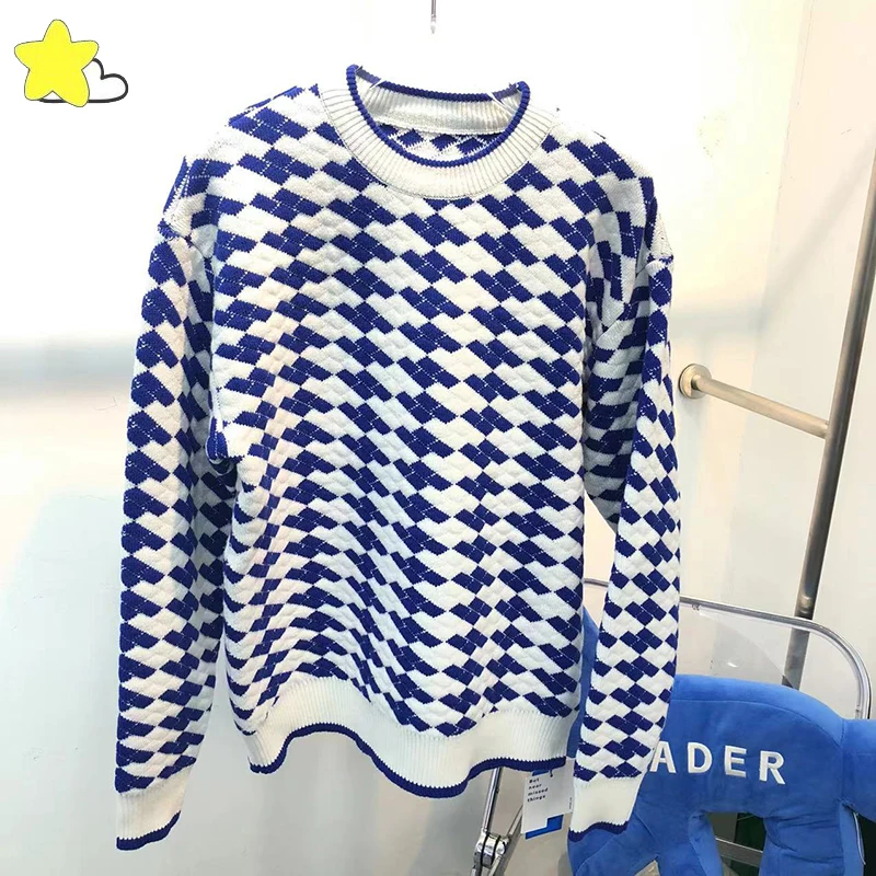

Casual O-Neck Adererror Knitted Sweater Men Women High Quality Loose Fashion Ader Error Pullover Sweatshirts