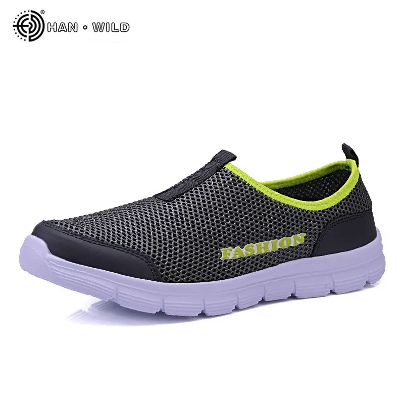 

Summer Mesh Shoes Men Sneakers Plus Size Lightweight Breathable Walking Footwear 2023 New Slip-On Comfortable Casual Men's Shoes