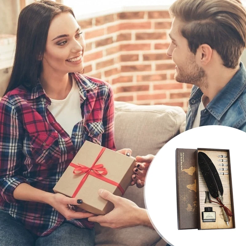 Набор перьевых ручек и чернил винтажная гусиная ручка набор наконечников для