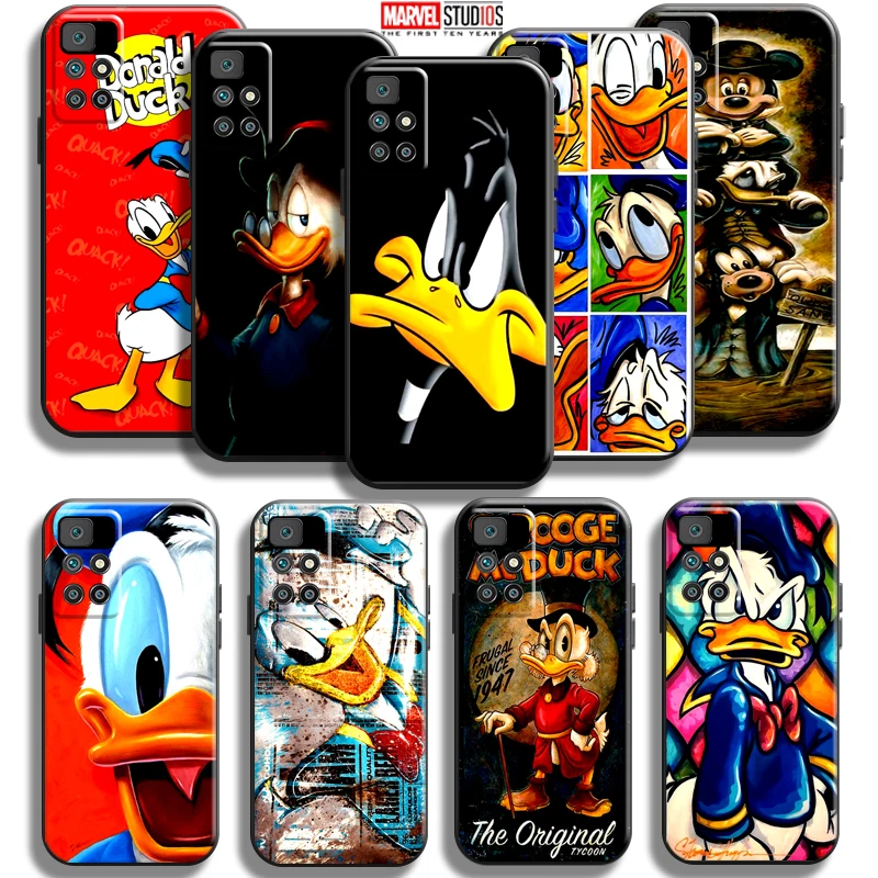 

Cute Don Donald Fauntleroy Duck Phone Case For Xiaomi Redmi 10 6.5 Inch Funda Carcasa Coque Black Liquid Silicon Silicone Cover