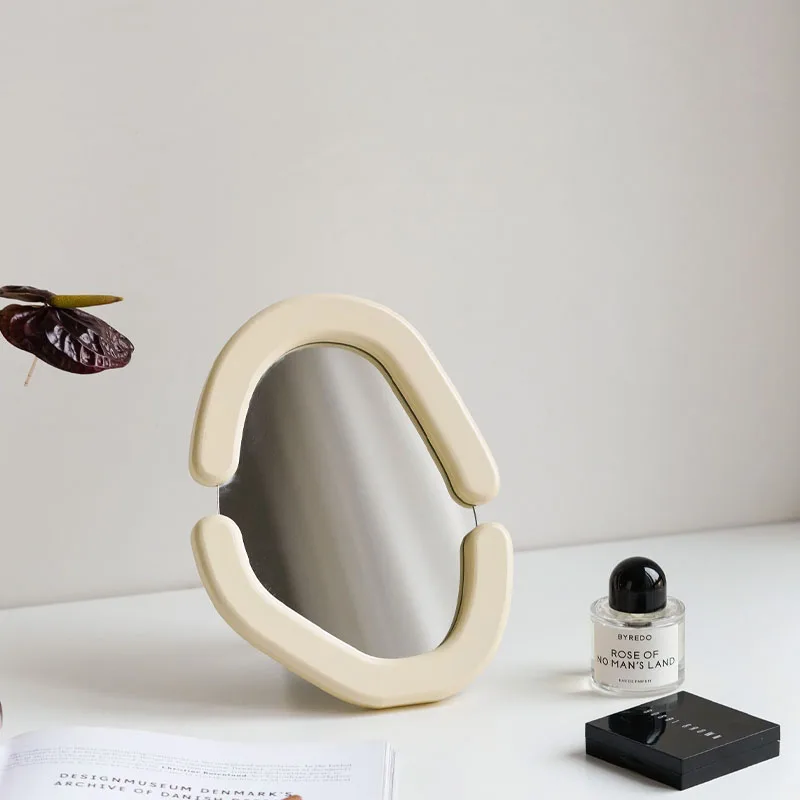 

Винтажное настенное зеркало в скандинавском стиле с неровной рамкой, зеркало-стойка для парикмахера, офисный дизайн, декоративные зеркала для украшения дома