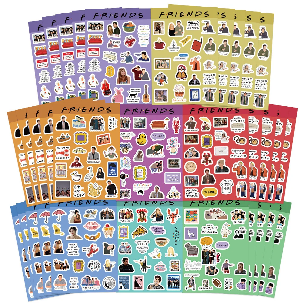 Наклейки Для ТВ-шоу Друзья 8/16 Листов Вырезы Альбомов сделай Сам Гитары
