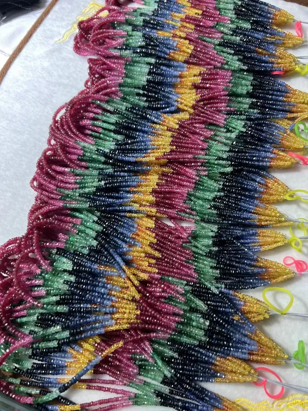 Натуральный Изумруд Рубин Синий Желтый Сапфир Граненые Бусины Рондель Дизайн