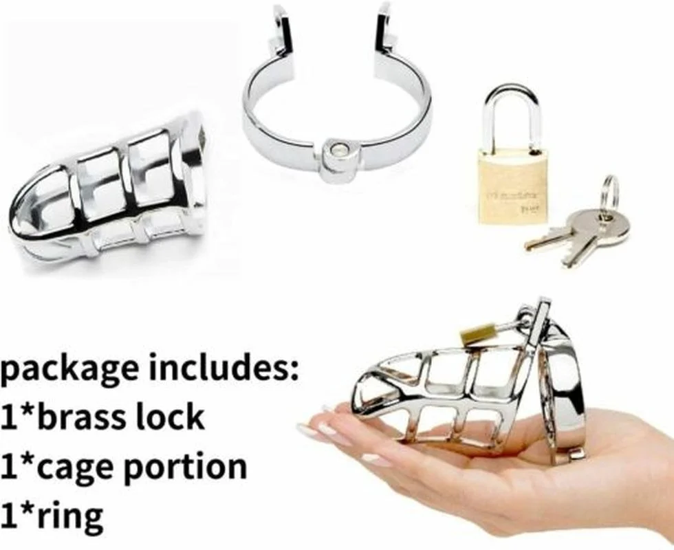 2022 BDSM Locking Cage Male Stainless Steel Chastity Device Bondage New Restraint Sleeve Restraint Sexy Toys for Man Couples