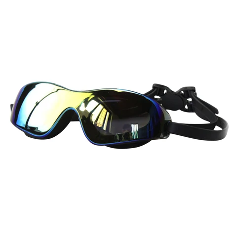 Очки для плавания для взрослых с большой оправой, водонепроницаемые противотуманные очки HD для плавания и дайвинга