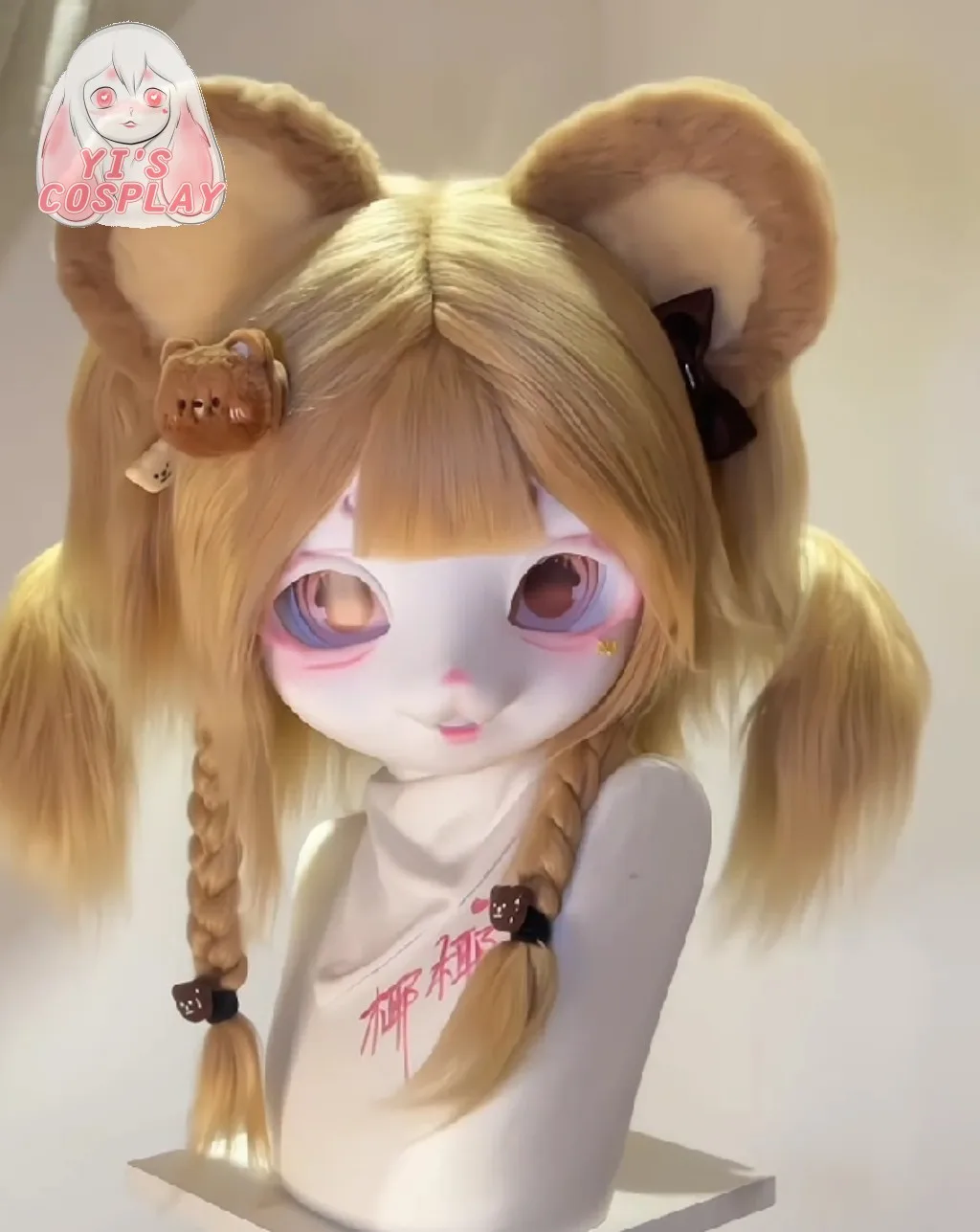 Yis косплей на заказ пушистая голова кигуруми Kemono Fursuit гарнитуры ручной работы Beast