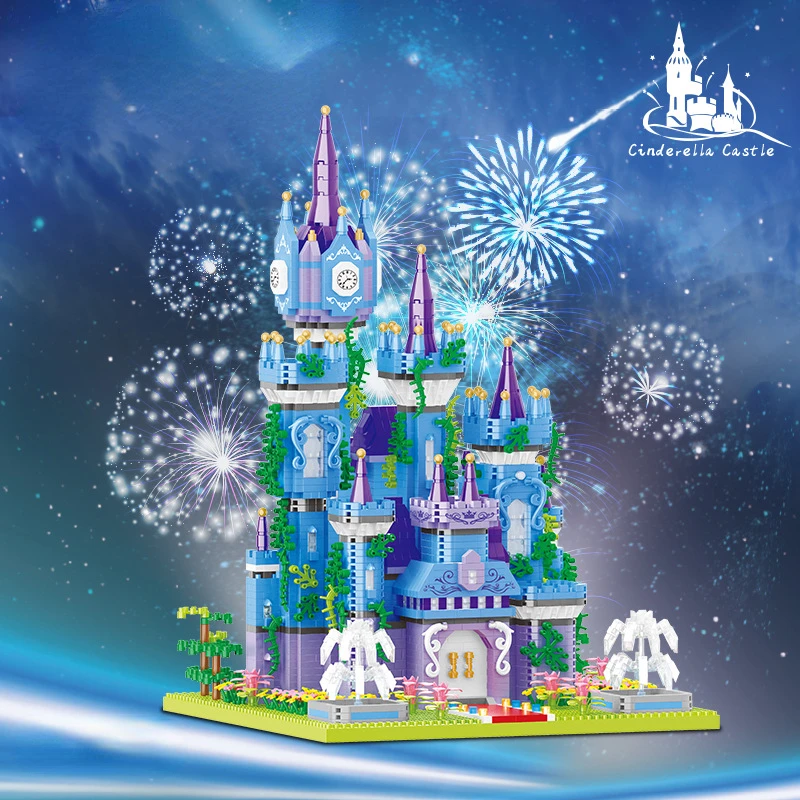 Конструктор Замок для мальчиков и девочек микро-блоки алмазные кубики