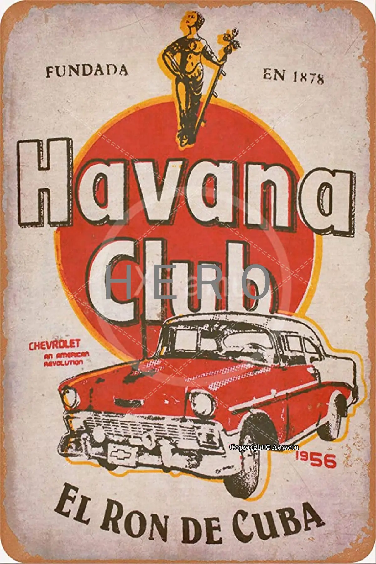 

Havana Club Vintage Tin Sign Art Iron Painting Rusty Poster Decoration Aluminum plaque