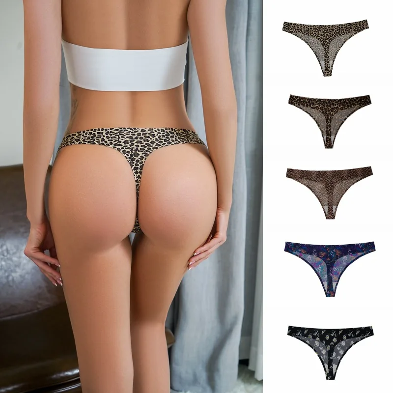 

Ms. Sexy Hot Non-trace Printing Breathable A Chip of Low-rise Thong Girl Panties Lingerie Femme Lingerie thong underwear