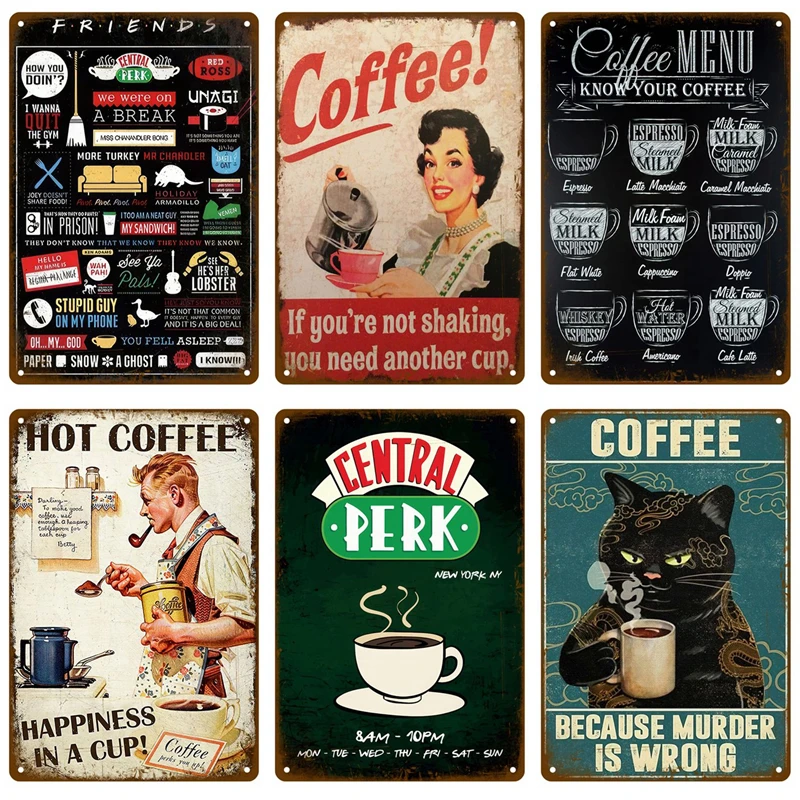 Жестяные таблички декоративные картина металлические знаки для кафе плакаты