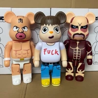 bearbrick400%28cm muscle giant building block bear room table decorations anime peripheral figure collection childrens toysgift