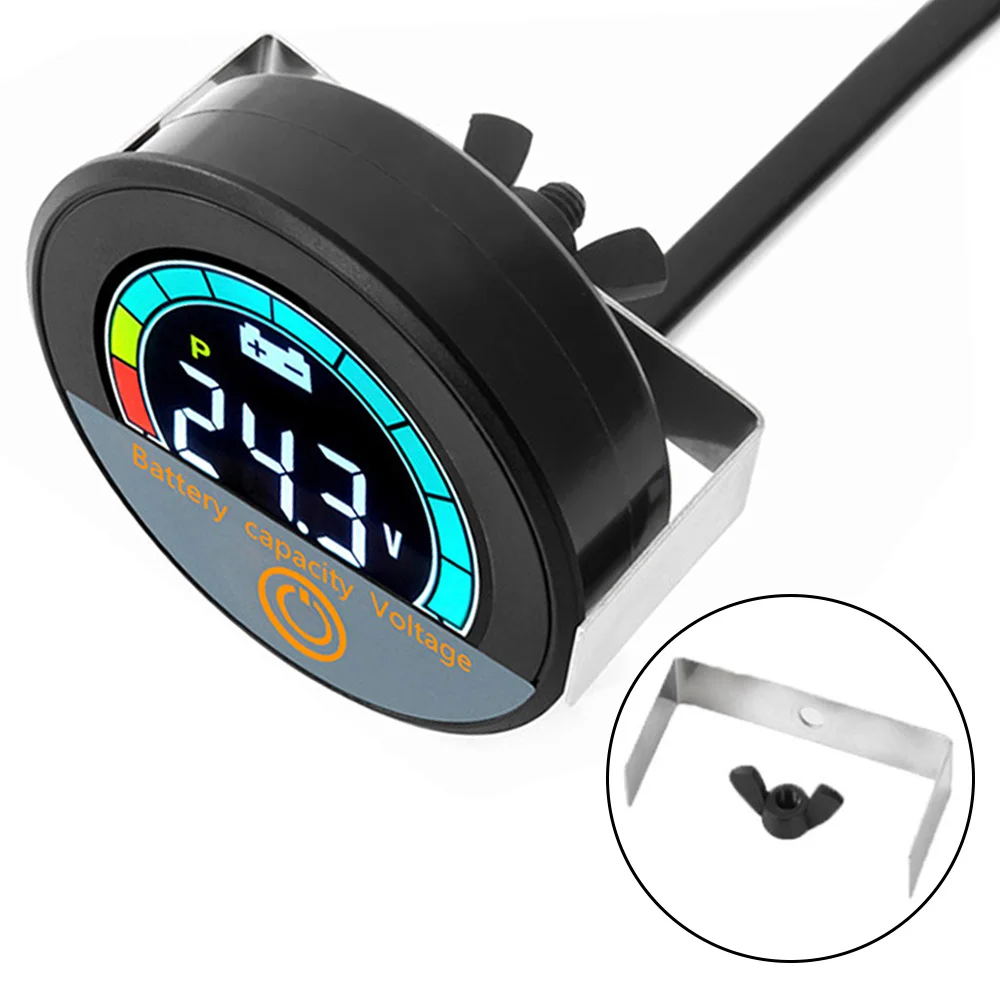 

5918 DC8-100V цифровой круглый вольтметр водонепроницаемый монитор емкости аккумулятора автомобильный измеритель напряжения тестер индикатор уровня заряда батареи