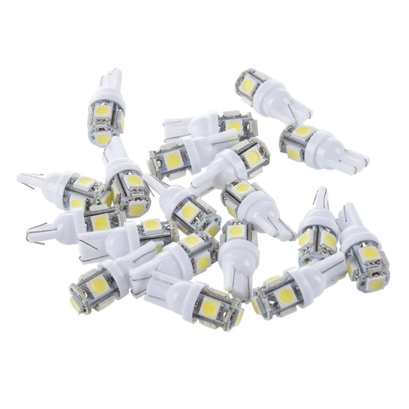 

20pcs T10 194 168 W5W 5 5050 SMD LED light bulb xenon white car taillight