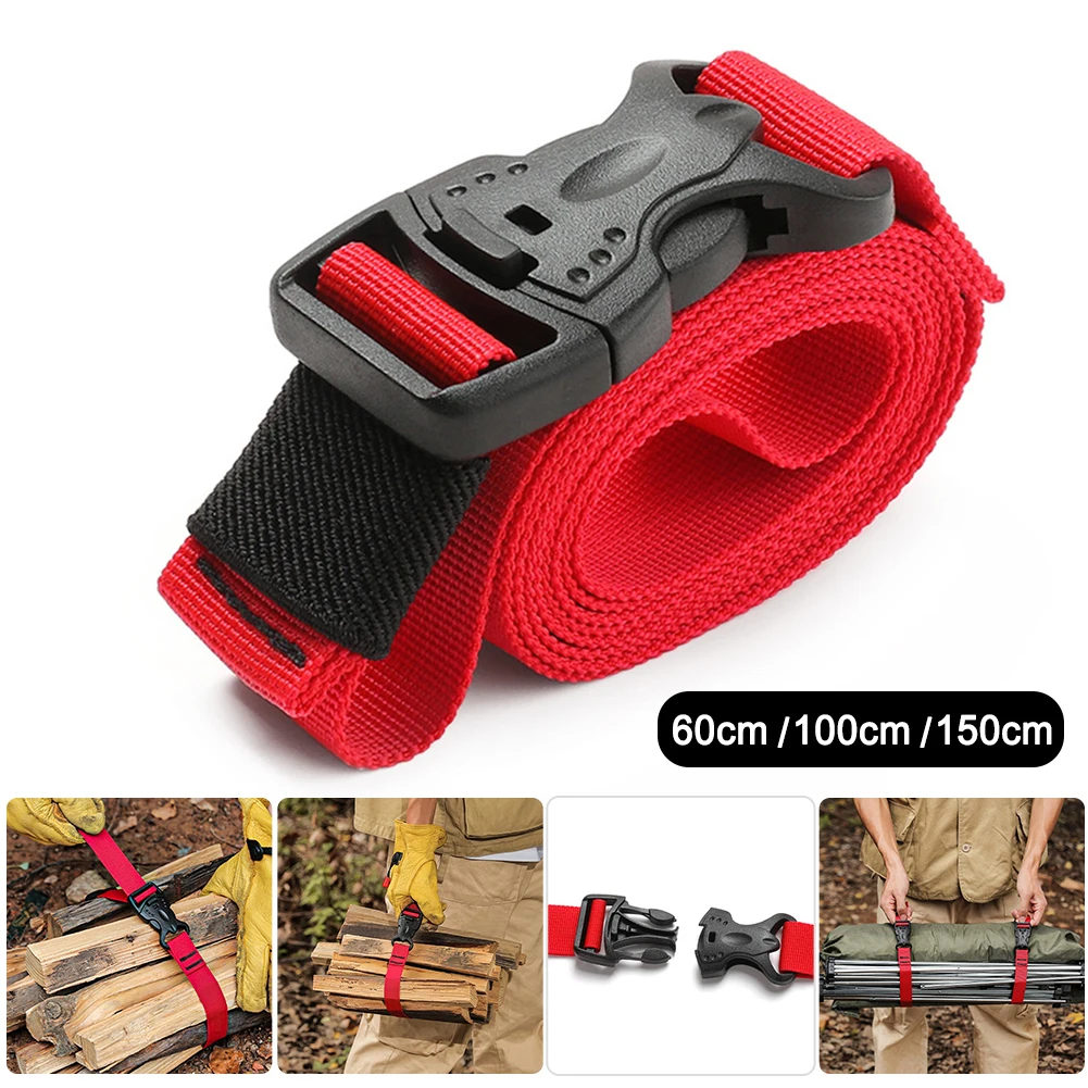

1pc Luggage Strap Multifunctional Portable Travel Luggage Strap Wear Resistant Strong Load-bearing for Camping Hiking Travel
