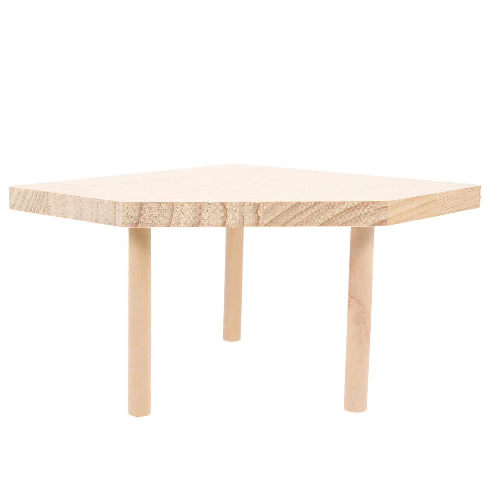 

Hamster Platform Stand Wood Toy Wooden Pet Cage Play Playing Small Animals Bird Animal Parrot Training Accessories Chew Natural