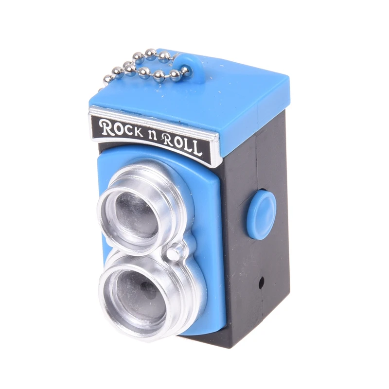 Cute Mini Double Twin Lens Reflex TLR Camera Style LED Flash Light Torch Shutter Sound Keychain |