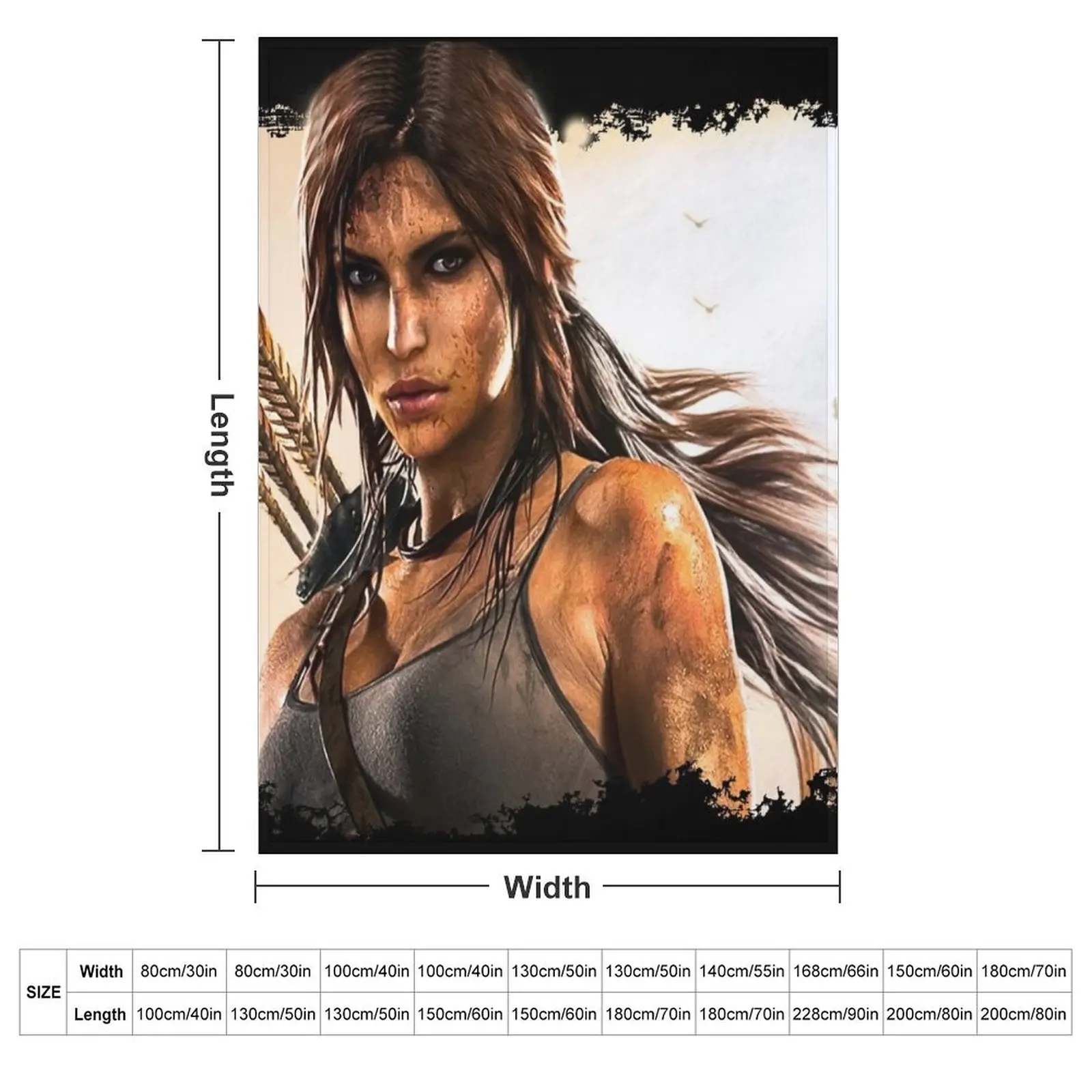 Фото Одеяло Lara Croft Tomb Raider II 8K, декоративное одеяло, забавный подарок, одеяло для дивана, одеяла №2