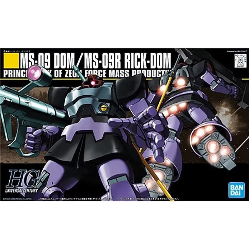 Оригинальный конструктор Bandai Gundam Mobile Suit Gundam HGUC 059 MS-09 Dom Rick Dom HG 1144, сборная модель, фигурка, игрушка (art.: 3920db8bd9538) - 3920db8bd9538