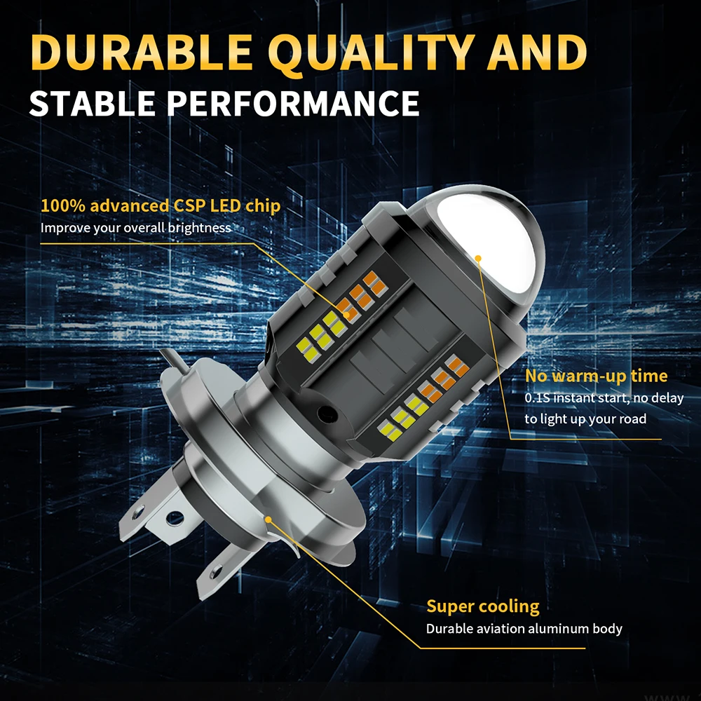 Электрический скутер мотоцикл светодиодные супер яркие лампы фар H4 H6 BA20D P15D свет