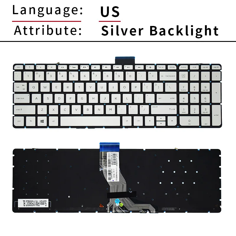 Русская клавиатура для HP Omen 15-AX 15-AX000 15-ax001la 15-ax002la 15-ax201la 15-ax202la 15-ax204la с подсветкой