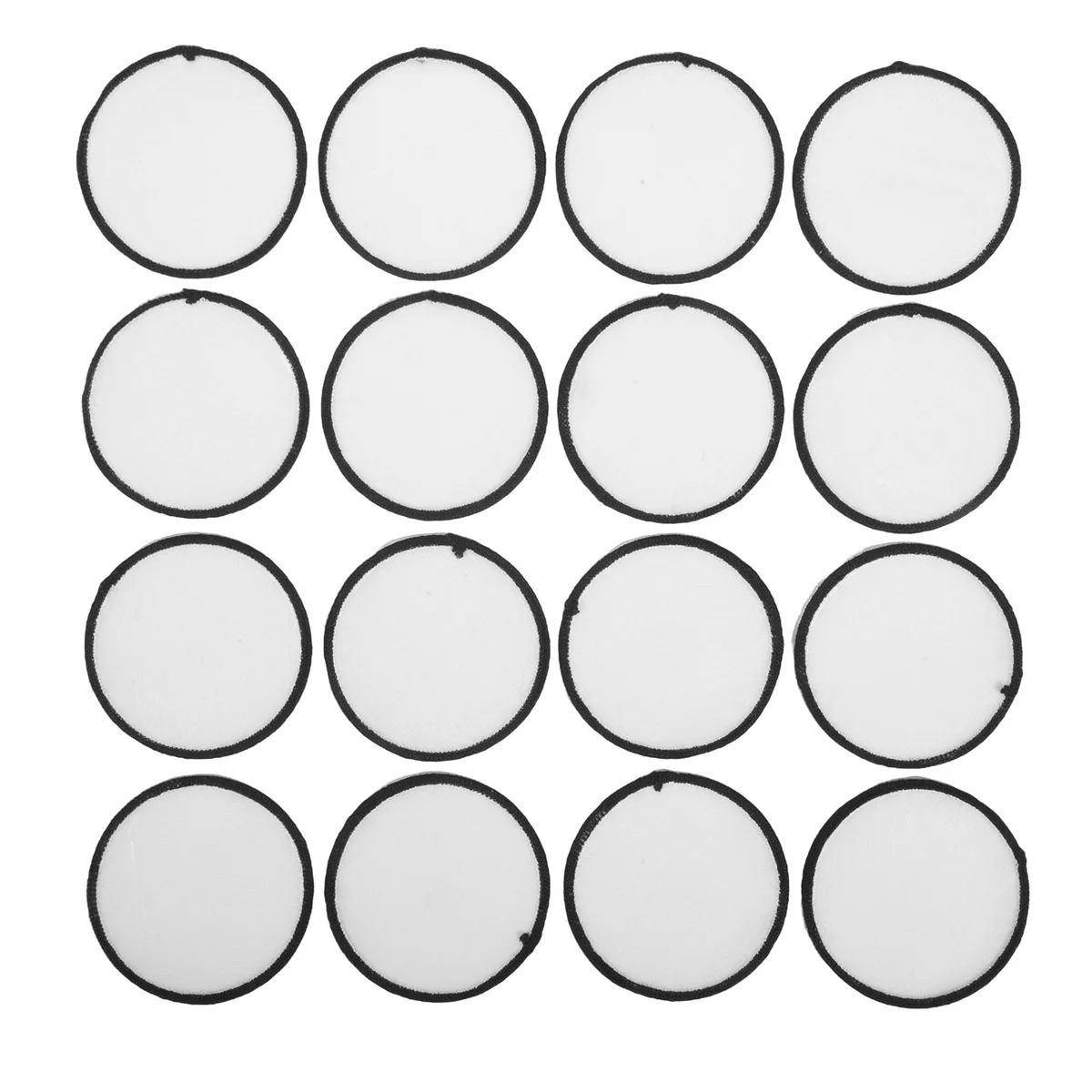 16 Pieces Sublimation Patch Blanks Quality Fabric Iron-on Circular Blank for Clothes Hats Uniforms Backpacks