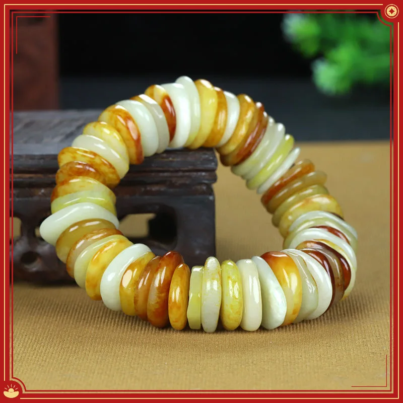 Браслеты из нефрита для мужчин и женщин круглые ювелирные украшения