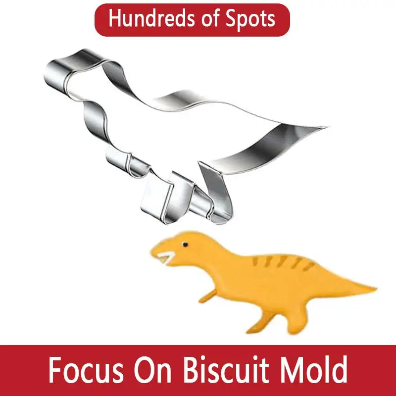 

Dinosaur Cookie Cutter Large Shaped Stainless Steel Biscuit Molds For Jurassic Park DIY Baking Party T-Rex Triceratops Birthday