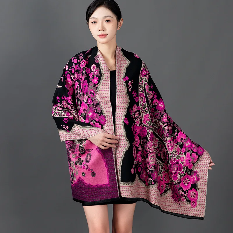 Шарф с цветочным принтом женская одежда трендовые роскошные шарфы дизайнерская