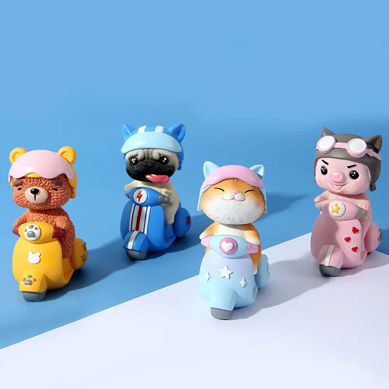 

Креативная мультяшная кукла с Бобиной, настольные украшения, маленькие животные, милая свинья собака, украшение интерьера автомобиля, индивидуальный подарок для детей