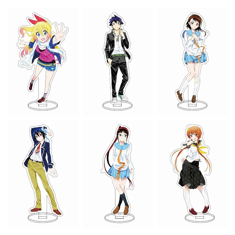 

Japan Anime Nisekoi Figures Ichijyo Raku Kirisaki Chitoge Acrylic Stands Onodera Kosaki Character Model Toys Plate Desk Decor
