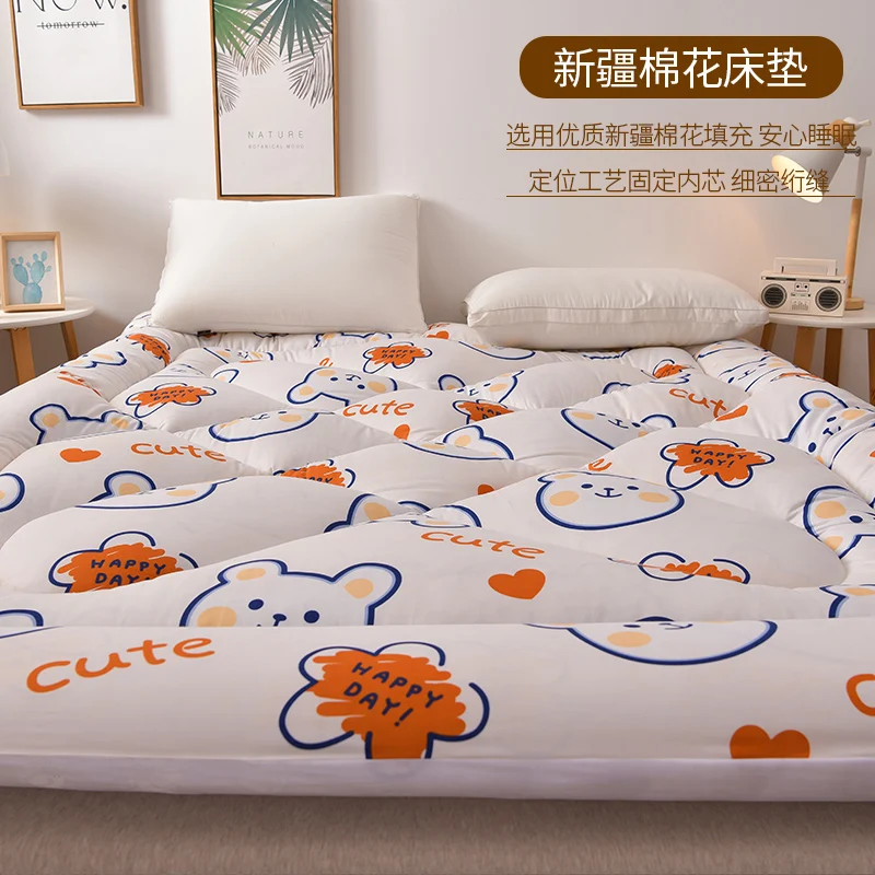 

100% Xinjiang Cotton Pad Quilt Mattress Single Mattress Soft Cushion Student Dormitory Mattress Home Double Thin