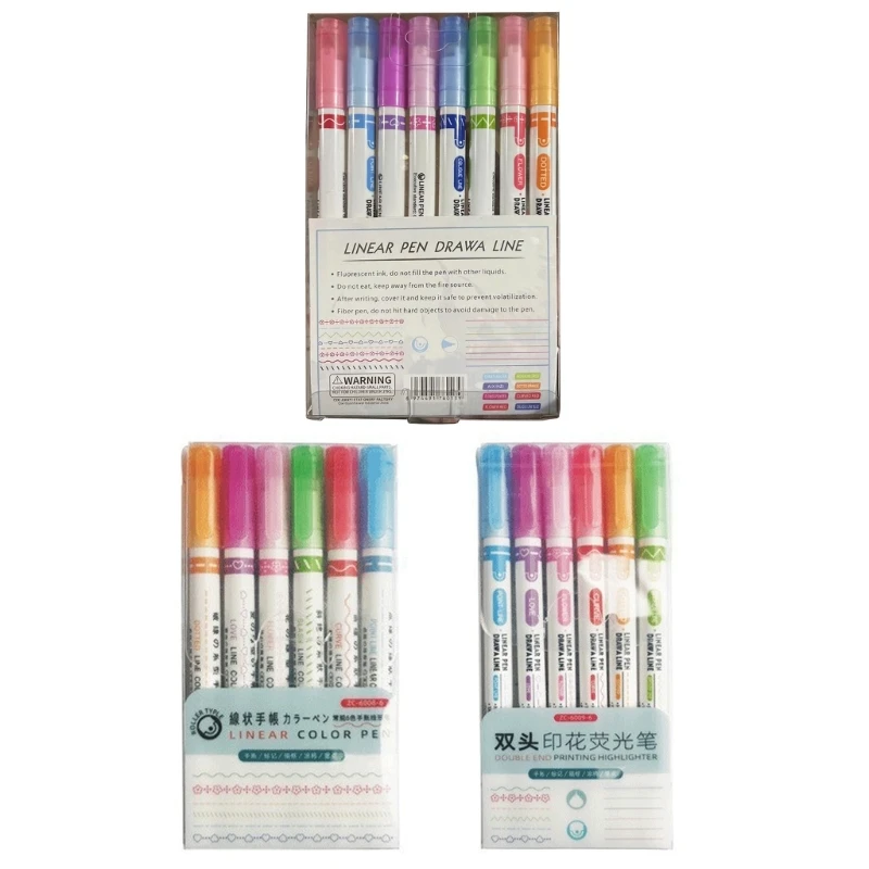 

Colored Pens Dual-tip Marker Pens for Scrapbooking Journaling Card Making Y98A