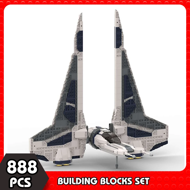 

Игрушечный боец Moc Space Wars, Строительный кирпич, Классические фильмы, боевой корабль, модель оружия, строительные игрушки для мальчиков