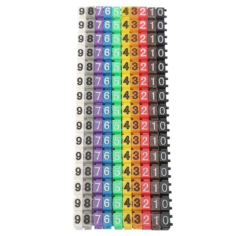 Зажимная лента маркер кабеля в пластиковой коробке с номером набор ярлыков для