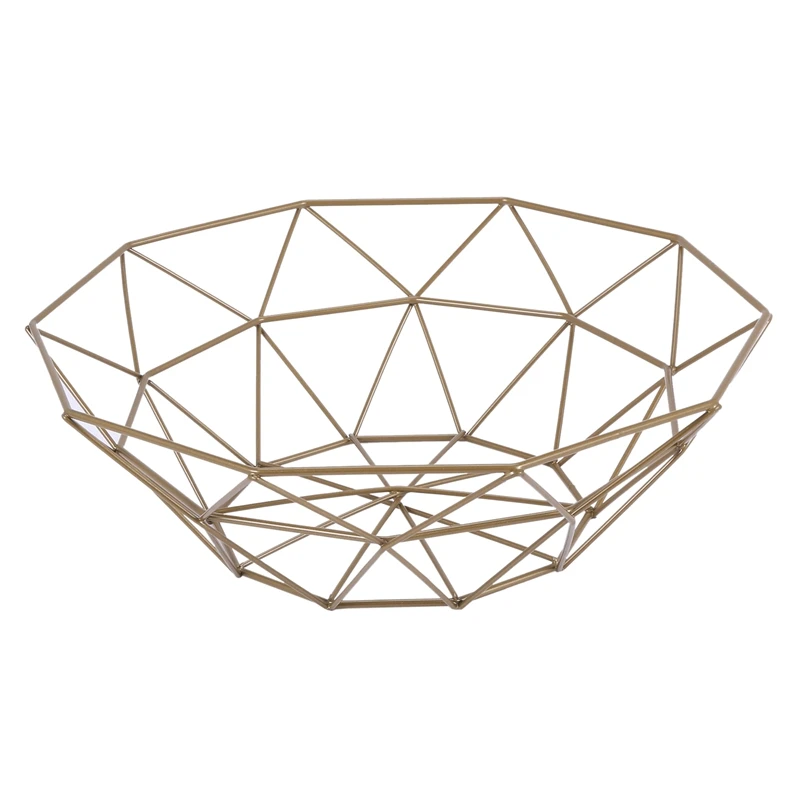 

Chic Metal Table Storage Basket Modern Minimalist Scandinavian Nordic Hollow Desk Storage Basket Organizer Decor
