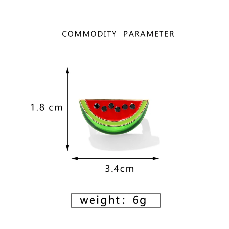 Ретро минималистская индивидуальная брошь модная в форме арбуза булавки на