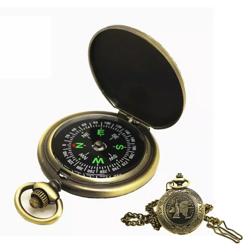 

Flip Compass Portable Retro Pocket Watch Compass Outdoor Safety Tools Hiking Adventure Camping Equipment Hiking Accessory